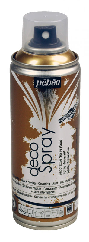 PEBEO Spray paint can DECOSPRAY 200ML Chromed Gold