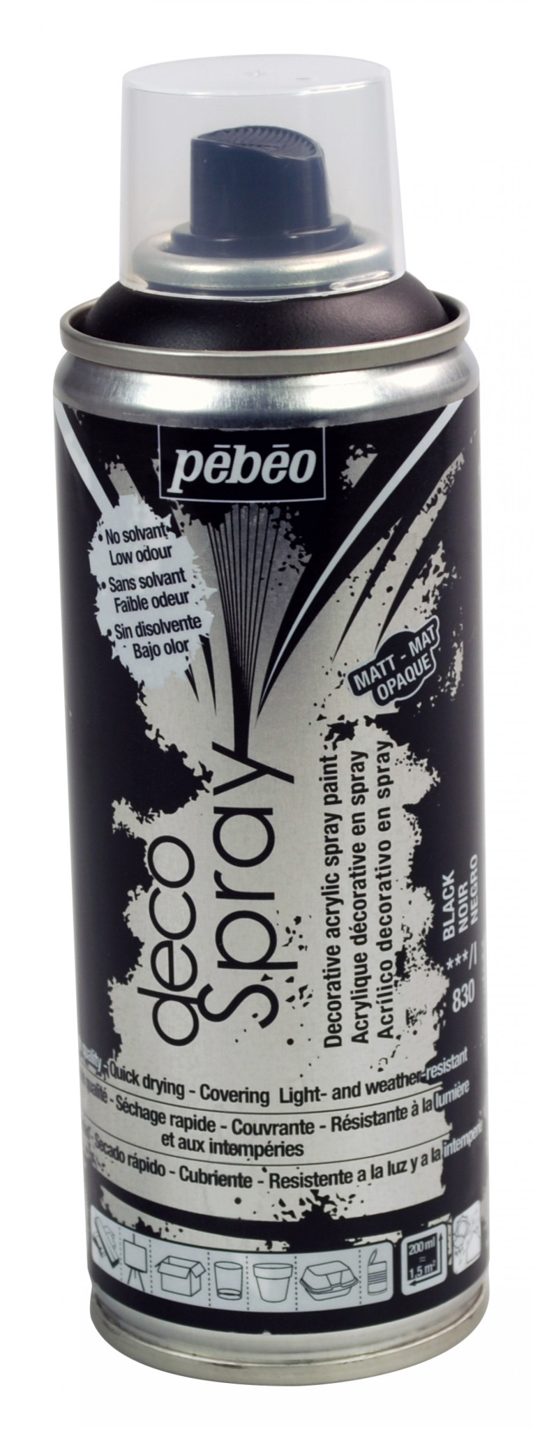 PEBEO Decospray Mat 200 Ml Noir
