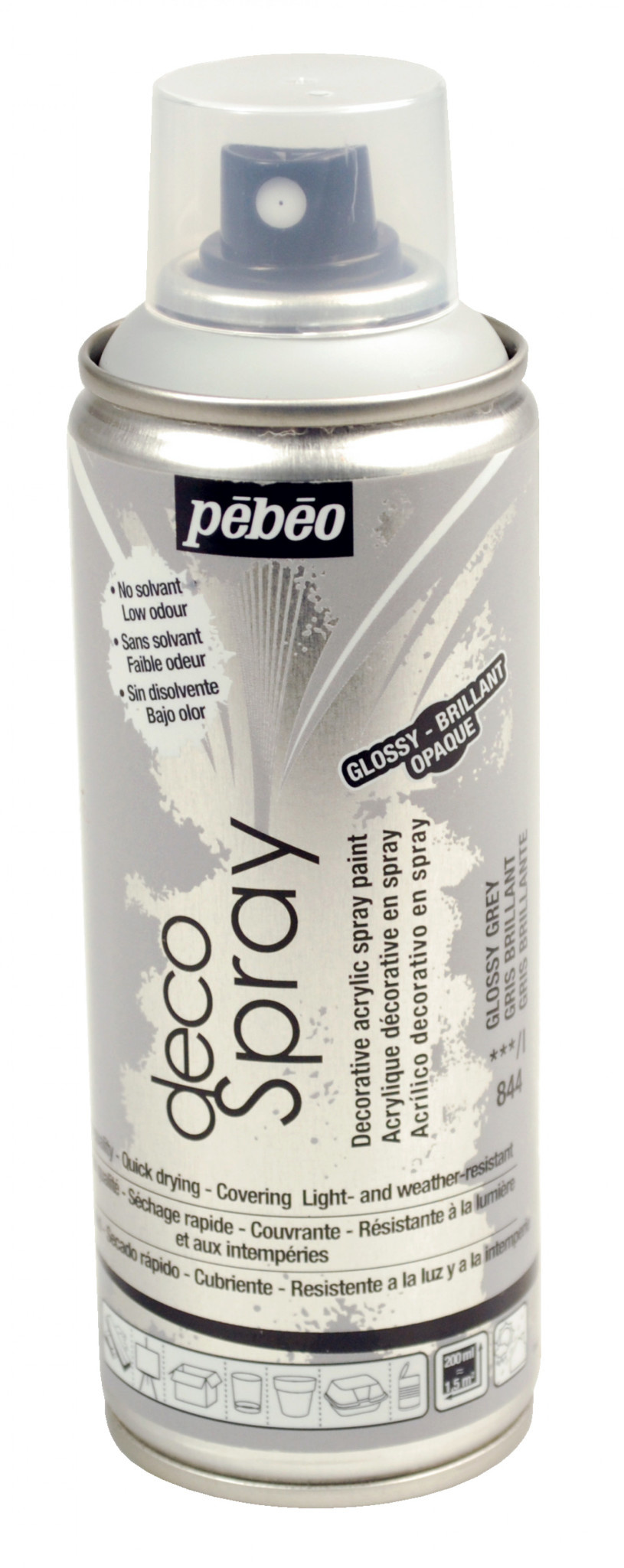 PEBEO Decospray Brillant 200 Ml Brillant Gris