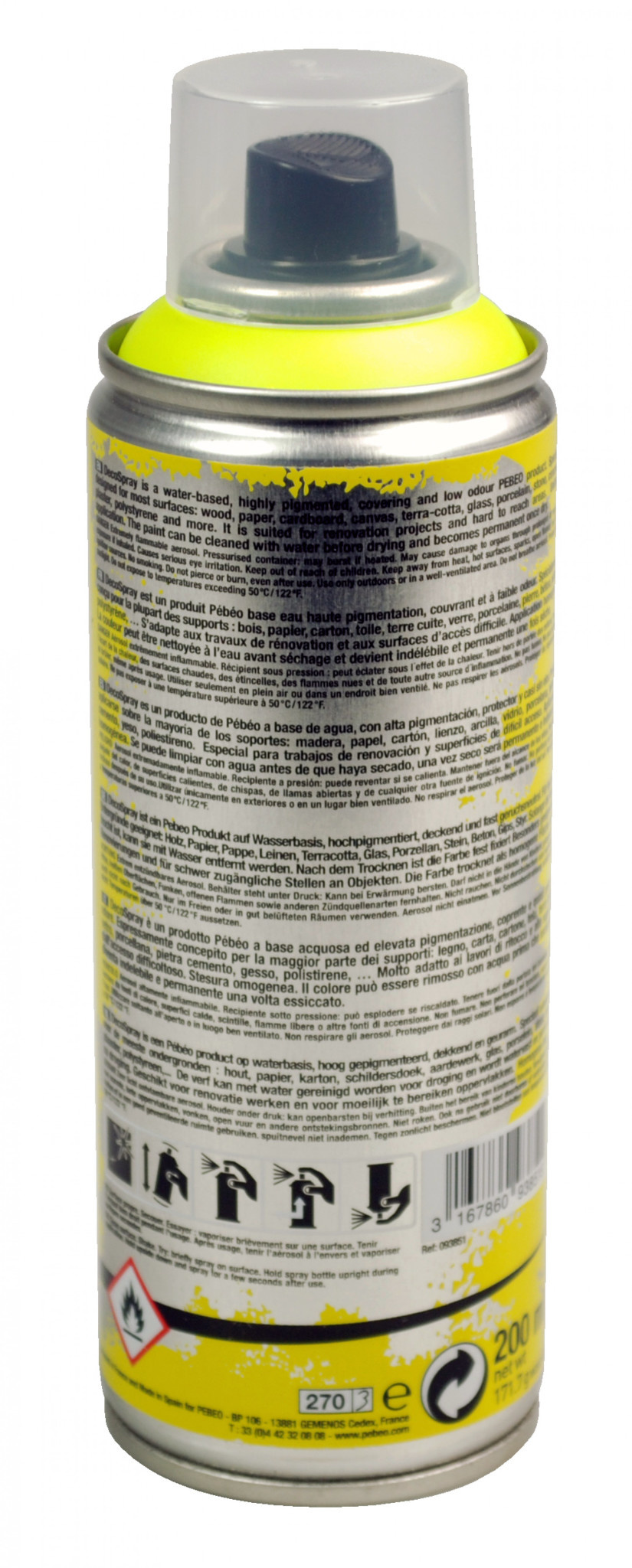 PEBEO Decospray 200 Ml Jaune Fluo