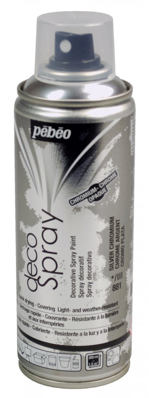 PEBEO Spray paint can DECOSPRAY 200ML Chrome Silver