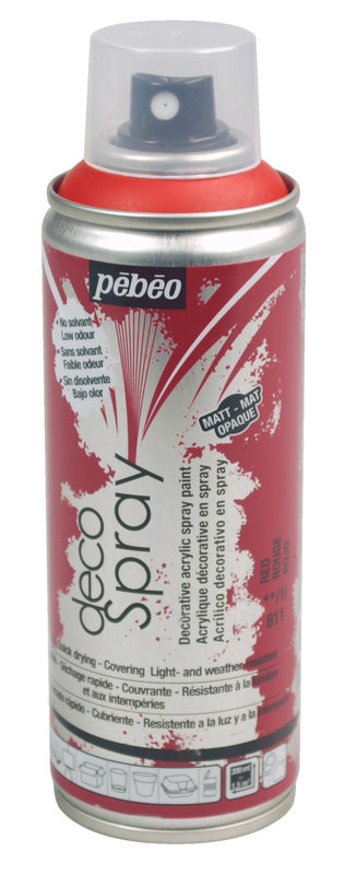 PEBEO Spray paint can DECOSPRAY 200ML Red