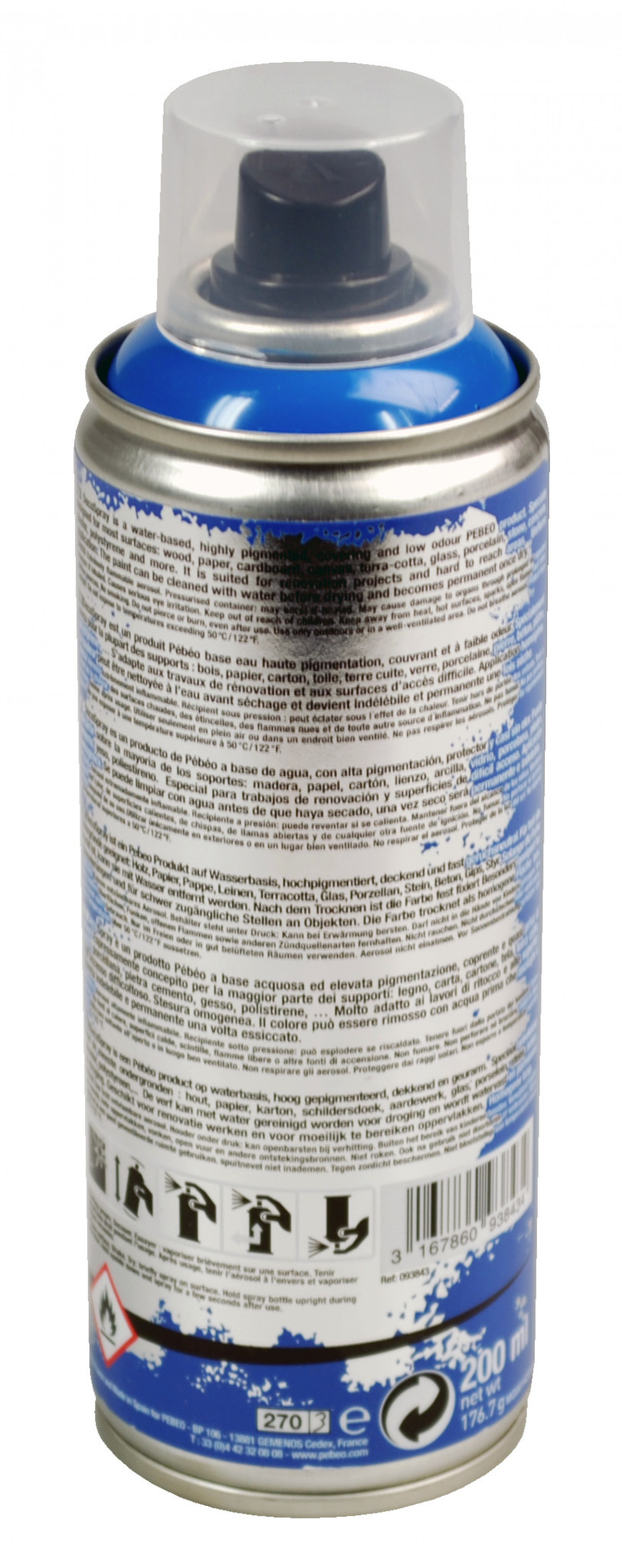 PEBEO Decospray Brillant 200 Ml Brillant Bleu
