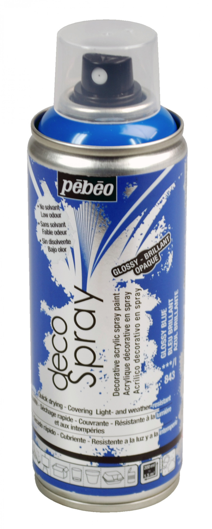 PEBEO Decospray Brillant 200 Ml Brillant Bleu