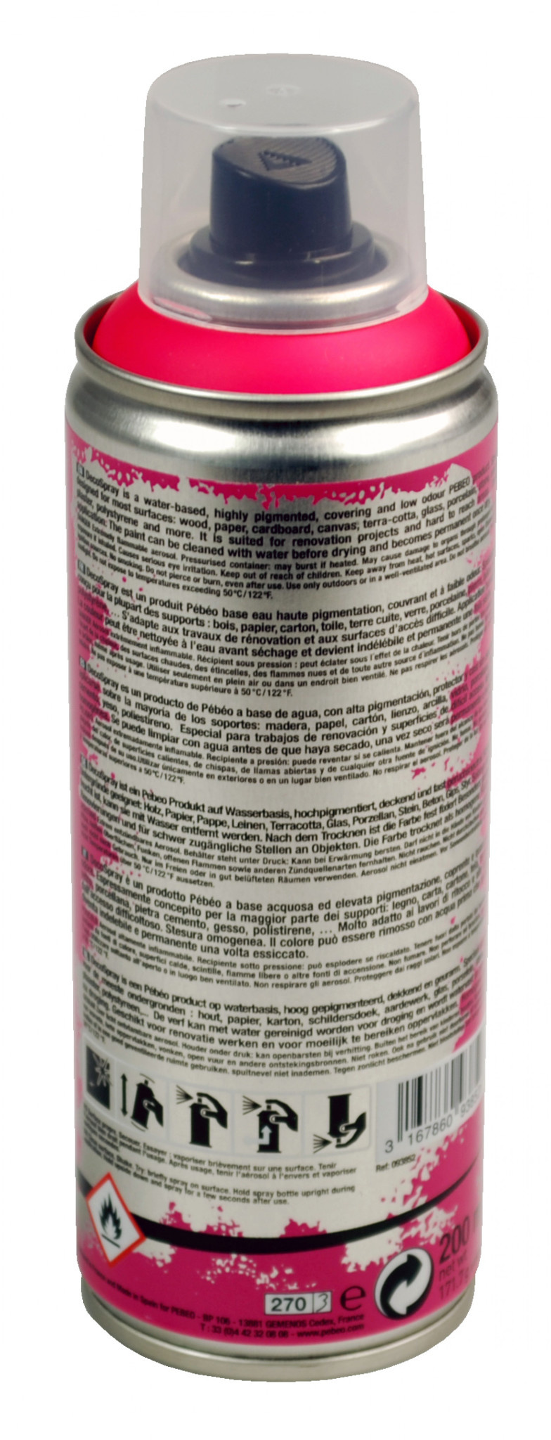 PEBEO Decospray 200 Ml Rose Fluo