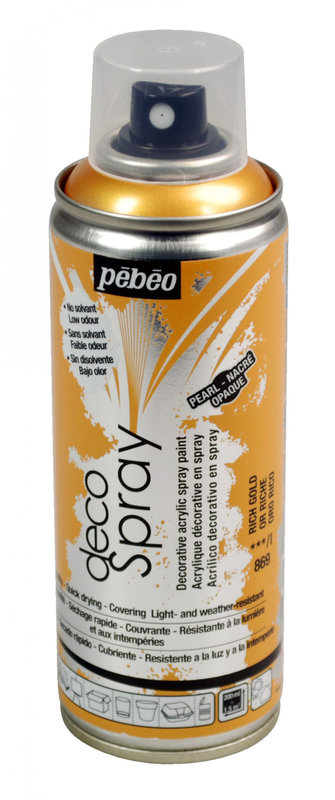 PEBEO Decospray Nacré 200 Ml Or Riche