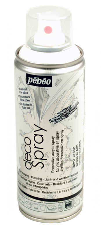 PEBEO Decospray 200 Ml Preparateur De Surfaces Gesso Blanc