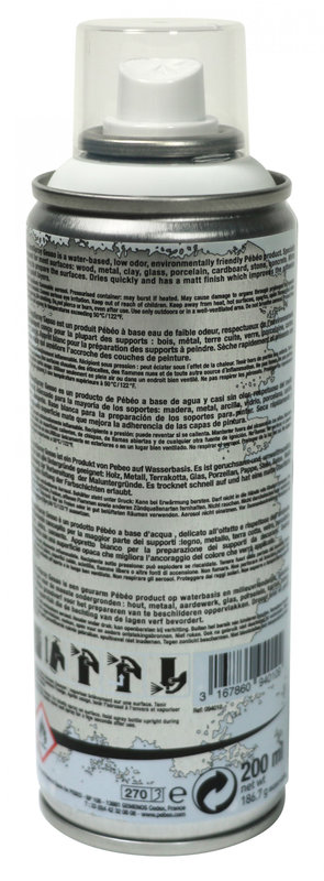 PEBEO Decospray 200 Ml Preparateur De Surfaces Gesso Blanc