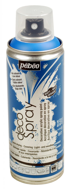 PEBEO Decospray Mat 200 Ml Bleu