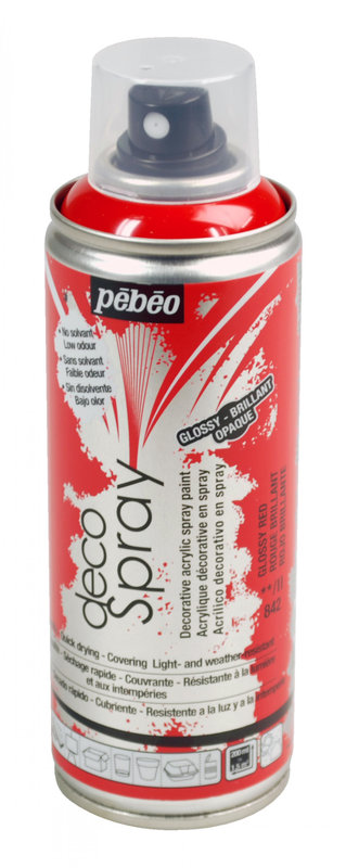 PEBEO Spray paint can DECOSPRAY 200ML Bright red