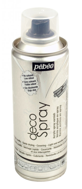 PEBEO Spray paint can DECOSPRAY 200ML Glossy transparent varnish