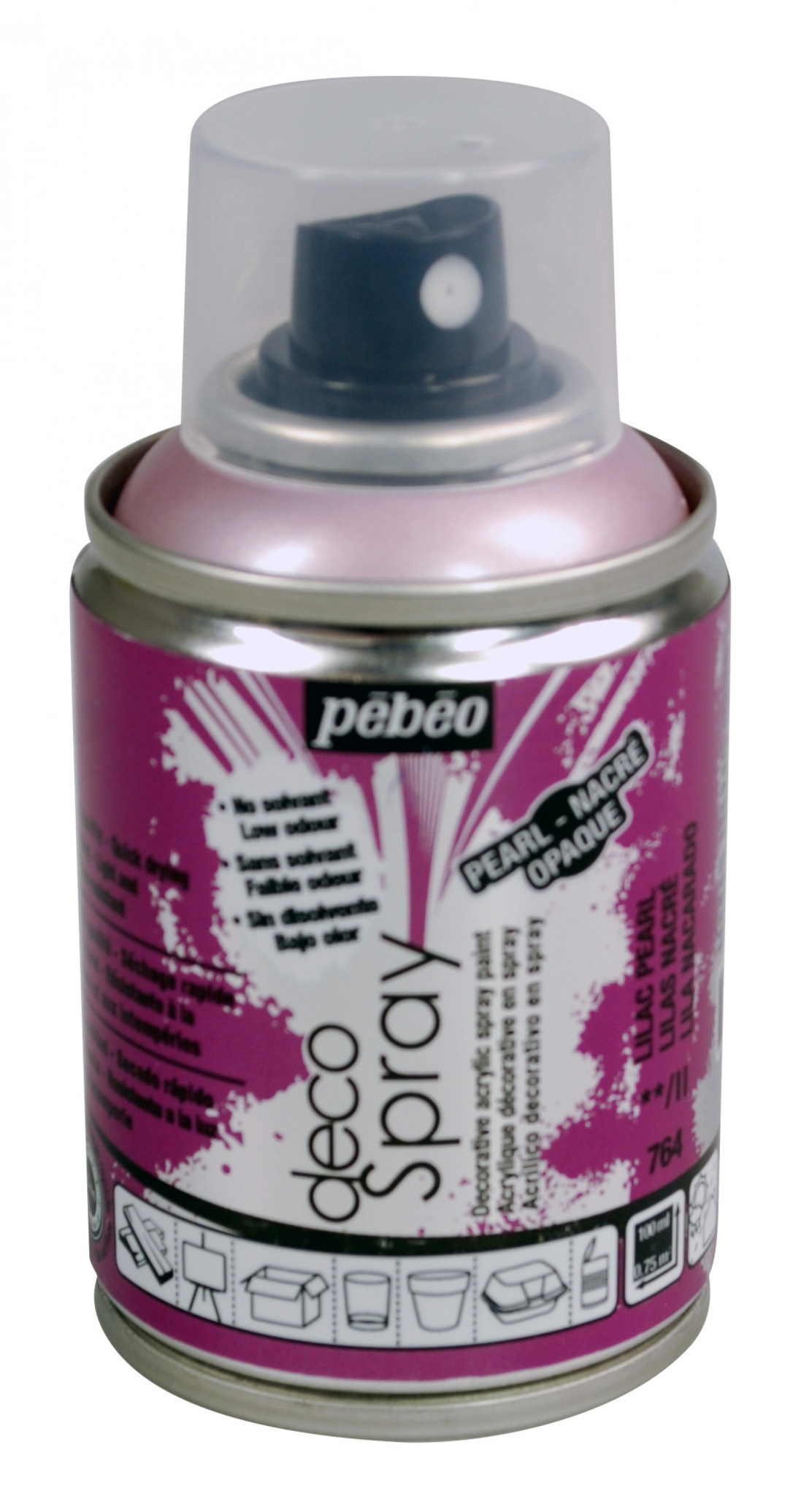 Peinture en bombe - DecoSpray 200ml - Rose nacré (Pearl) - Pébéo