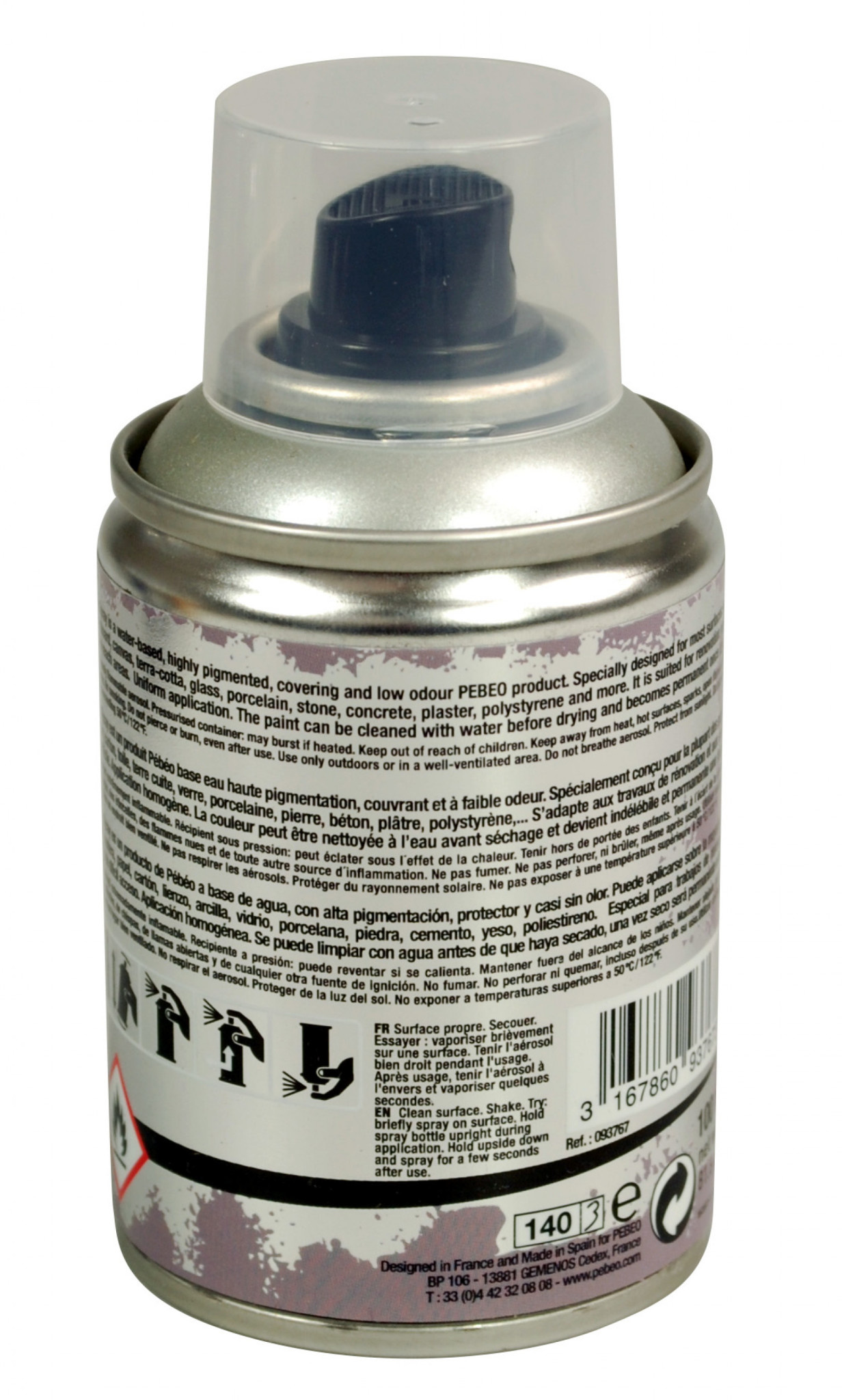 PEBEO Decospray Nacré 100 Ml Argent