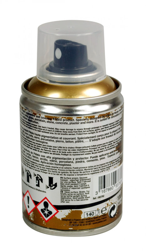 PEBEO Spray paint can DECOSPRAY 100ML Chromed Gold