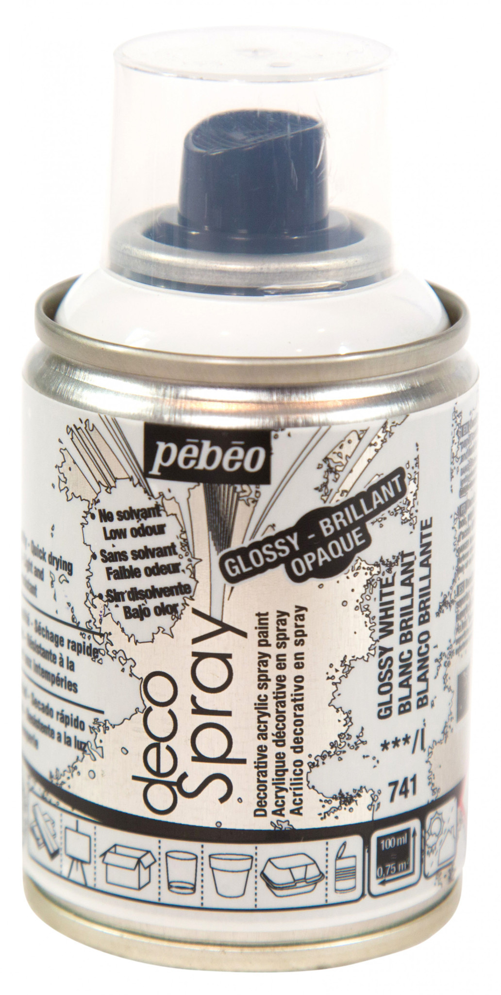 PEBEO Decospray Brillant 100 Ml Brillant Blanc