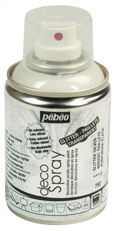 PEBEO Decospray 100 Ml Argent Paillete