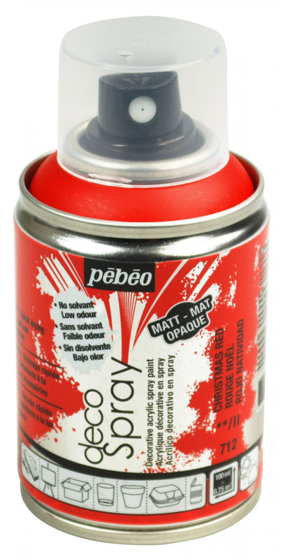 PEBEO Decospray Mat 100 Ml Rouge Noël
