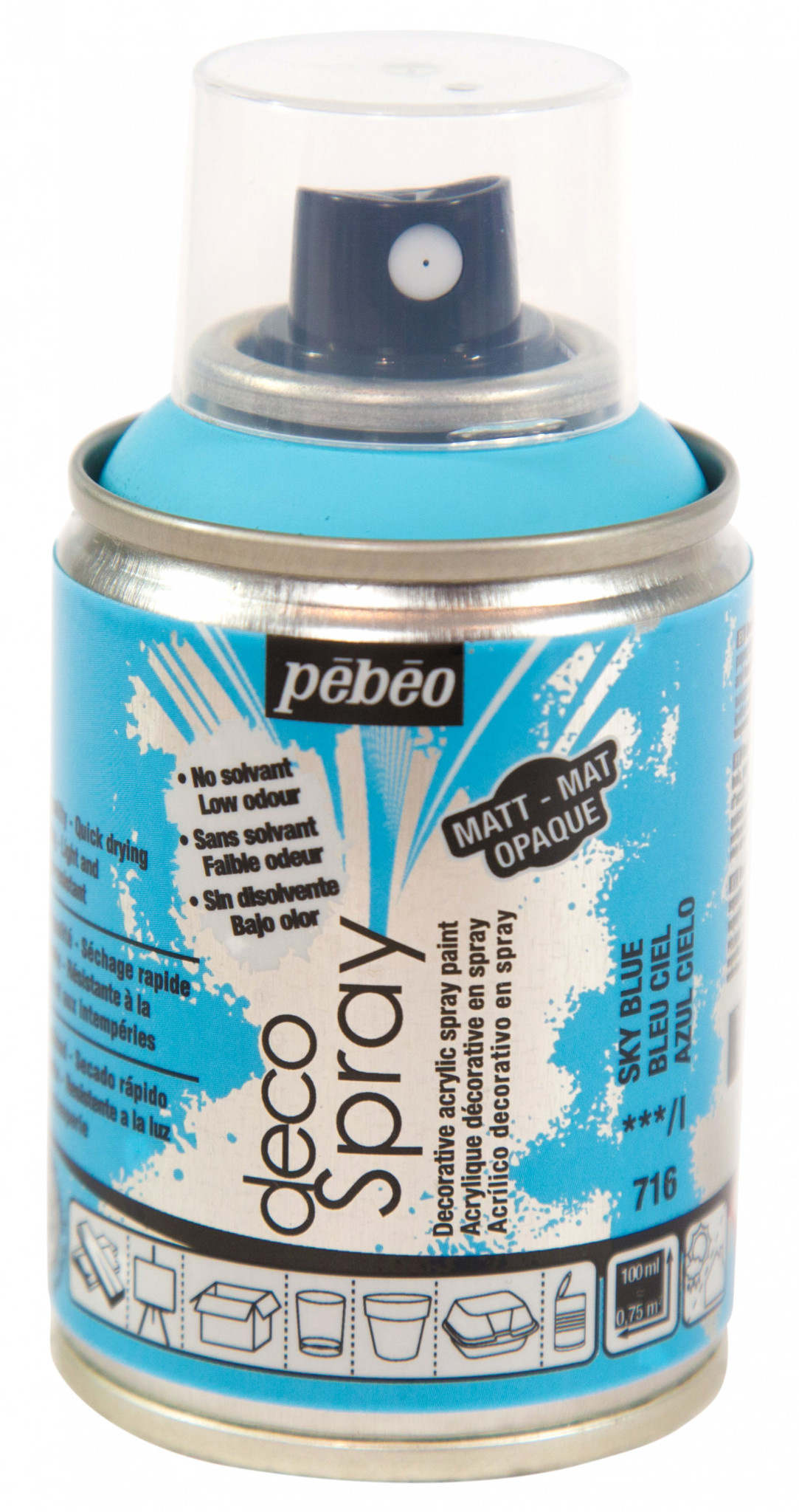 PEBEO Decospray Mat 100 Ml Bleu Ciel