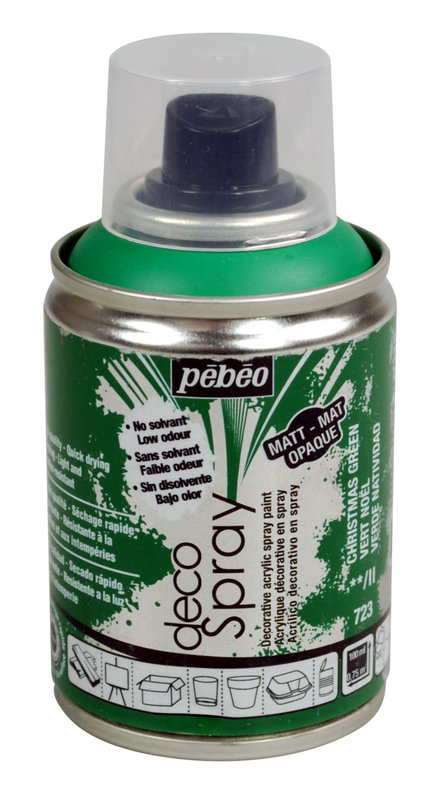 PEBEO Decospray Mat 100 Ml Vert Noël