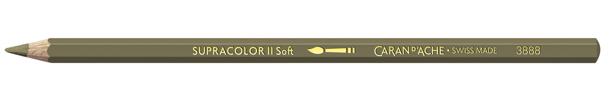 CARAN D'ACHE Crayon aquarellable Supracolor® Soft Olive brunâtre