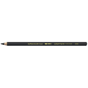 CARAN D'ACHE Crayon aquarellable Supracolor® Soft Noir d'ivoire