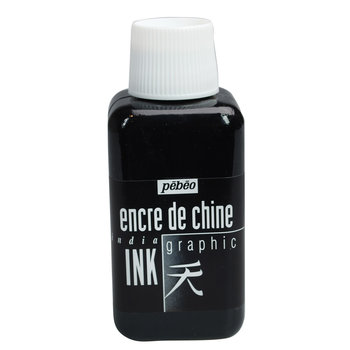 PEBEO India ink bottle of 250ml Black