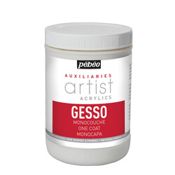 PEBEO Huile Auxiliaires Gesso Monocouche Artist Acrylics 1 L