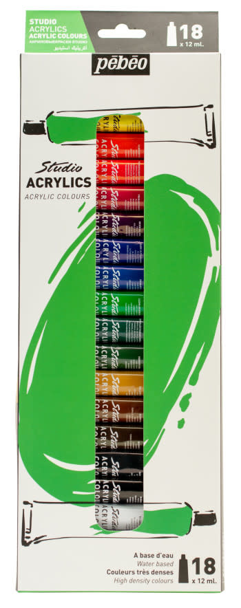 PEBEO Acrylique Studio Set 18 Tubes 12Ml