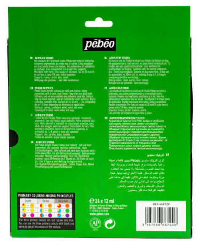 PEBEO Acrylique Studio Set 24 Tubes 12Ml