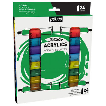 PEBEO Studio Fine Acrylic Case 24 tubes 12ml assorted