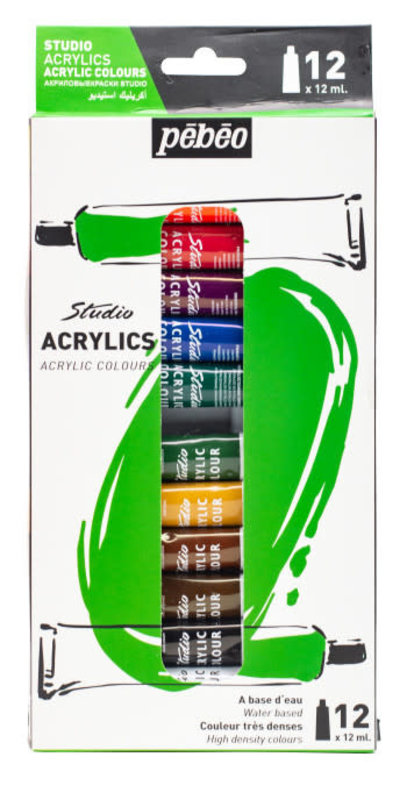 PEBEO Acrylique Studio Set 12 Tubes 12Ml