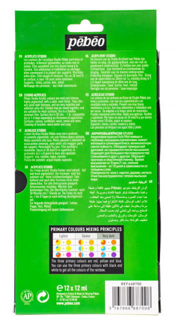 PEBEO Acrylique Studio Set 12 Tubes 12Ml