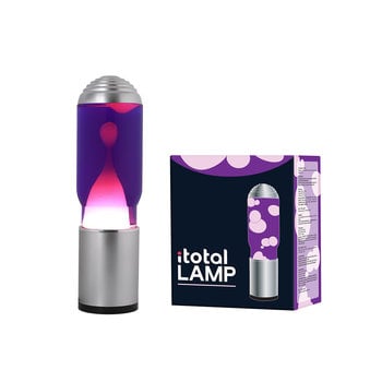 I-TOTAL Lampe à lave diffuseur huile essentielle violet/blanc 35cm