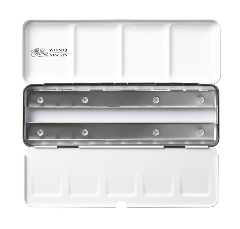 WINSOR & NEWTON Professional Watercolor Empty Metal Travel Box 24 1/2 cups