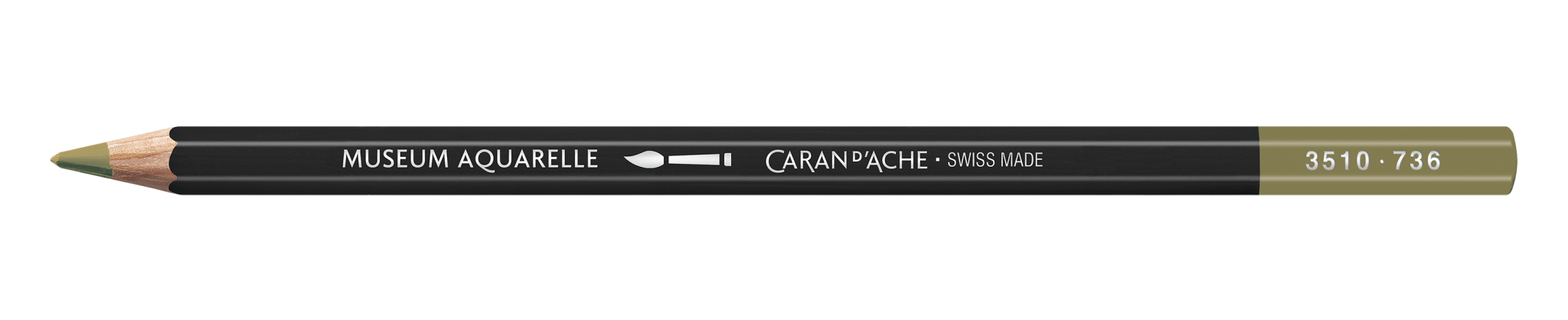 CARAN D'ACHE Museum Aquarelle crayon olive brunâtre 50%