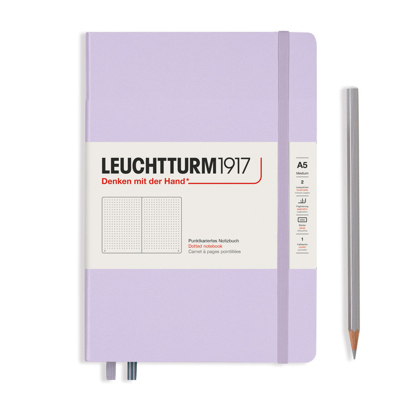 LEUCHTTURM 1917 Carnet de notes Couverture rigide Lilac, Medium (A5), 251 p., pointillé