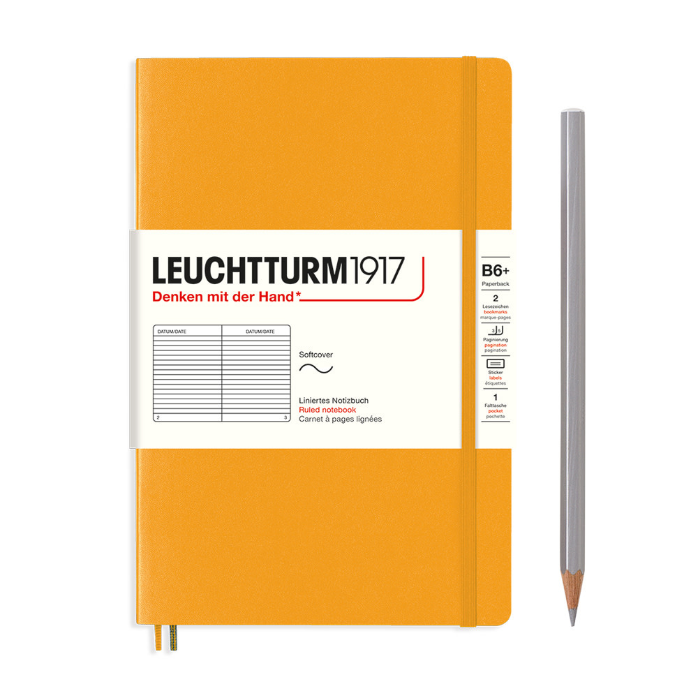 LEUCHTTURM 1917 Carnet de notes Couverture souple Rising Sun, Paperback (B6+), 123 p., ligné
