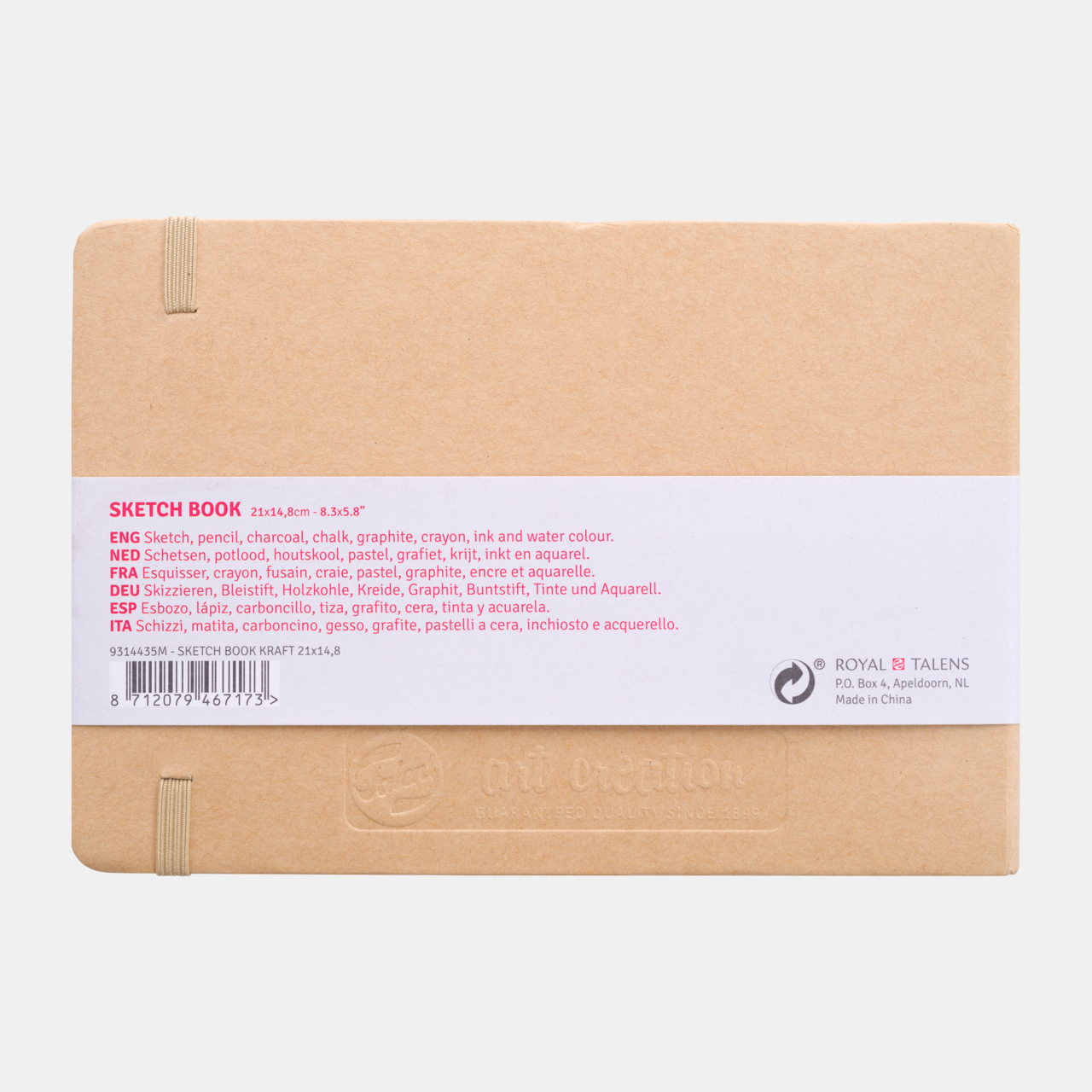 TALENSARTCREATION Cahier de Croquis couverture kraft 21 x 14.8 cm 140 g 80 Feuilles