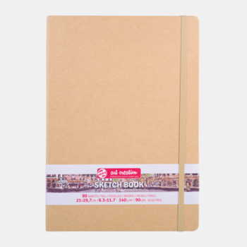 TALENSARTCREATION Cahier de Croquis couverture kraft 21 x 29.7 cm 140 g 80 Feuilles