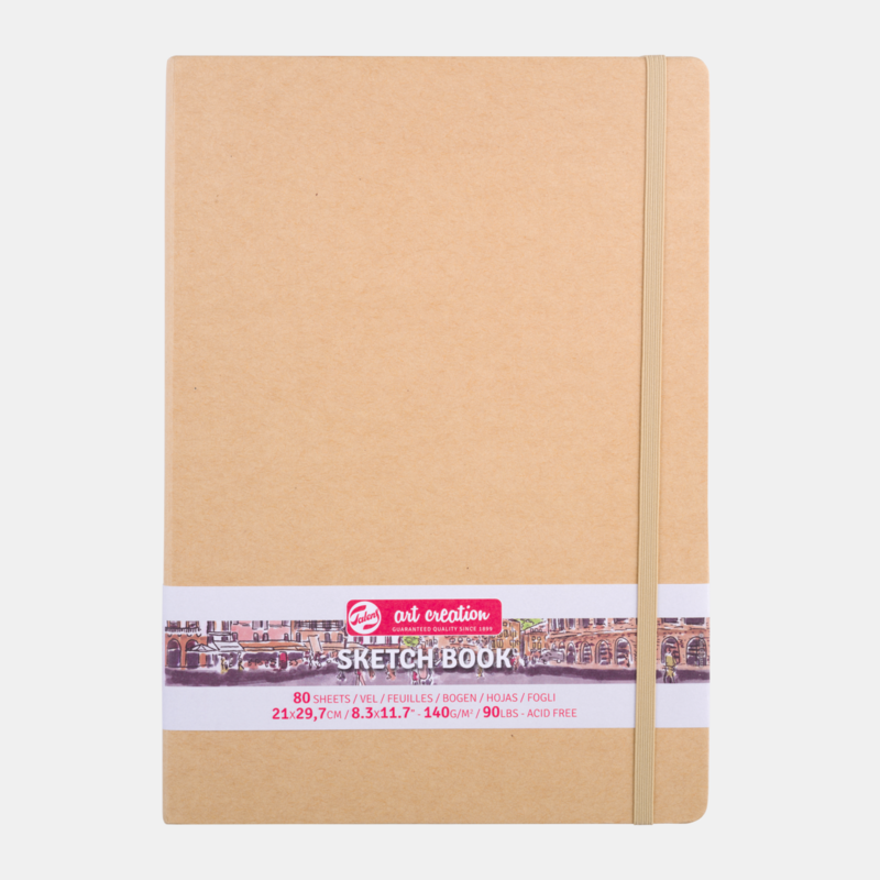 TALENSARTCREATION Cahier de Croquis couverture kraft 21 x 29.7 cm 140 g 80 Feuilles