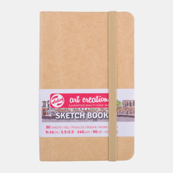 TALENSARTCREATION Cahier de Croquis couverture kraft 9 x 14 cm 140 g 80 Feuilles