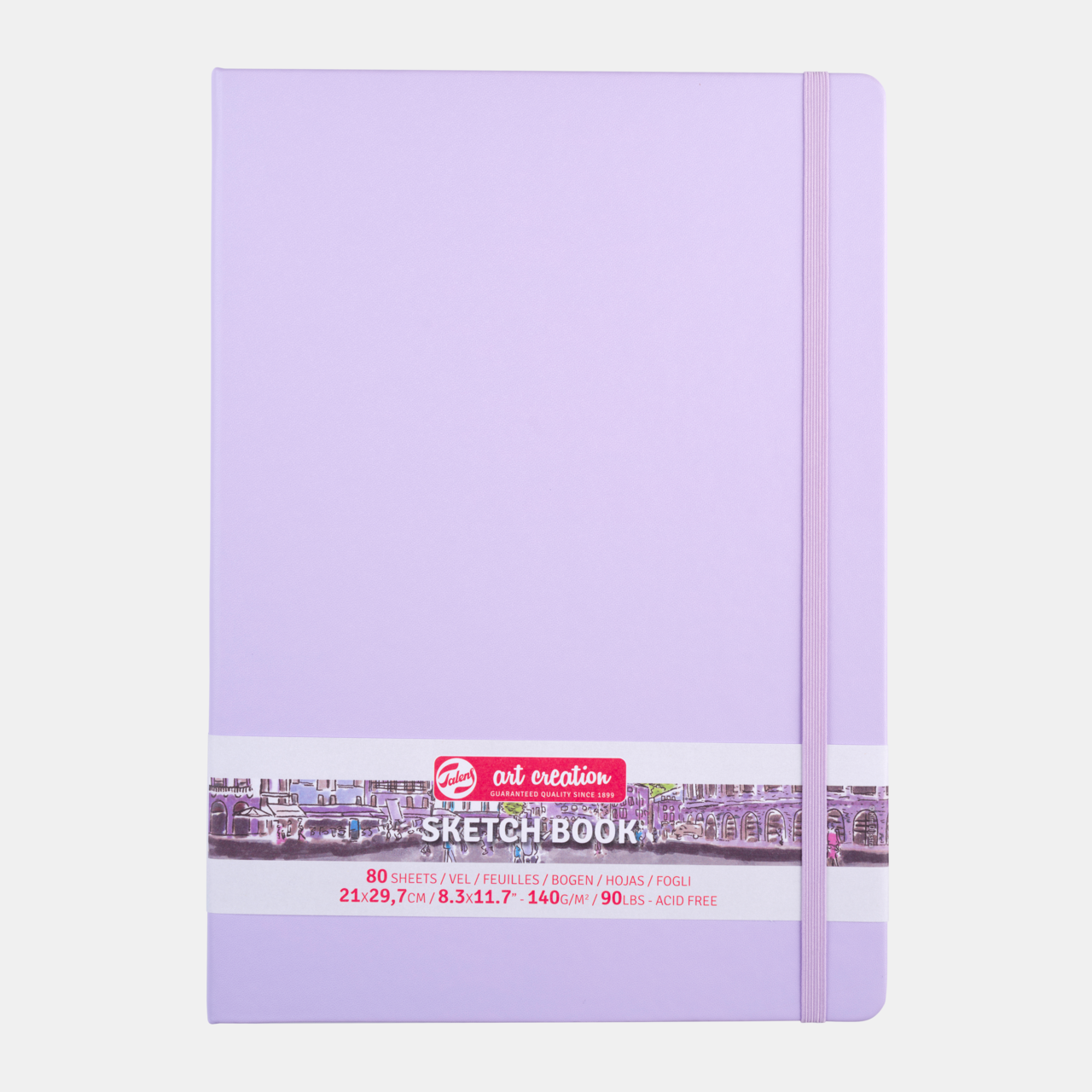 TALENSARTCREATION Cahier de Croquis Violet pastel 21 x 29.7 cm 140 g 80 Feuilles