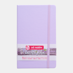 TALENSARTCREATION Cahier de Croquis Violet pastel 13 x 21 cm 140 g 80 Feuilles