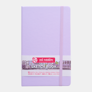 TALENSARTCREATION Cahier de Croquis Violet pastel 13 x 21 cm 140 g 80 Feuilles