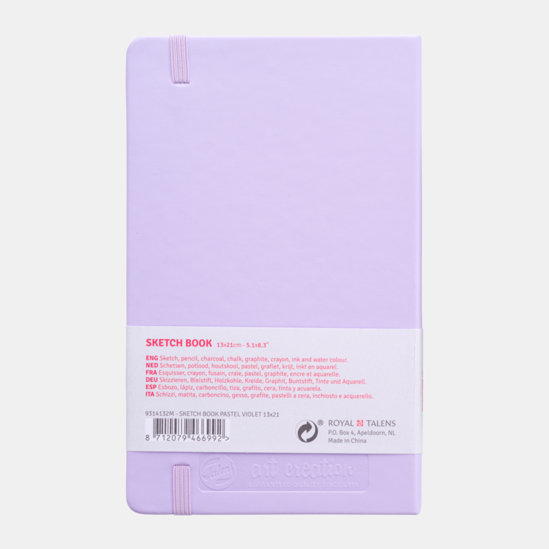 TALENSARTCREATION Cahier de Croquis Violet pastel 13 x 21 cm 140 g 80 Feuilles