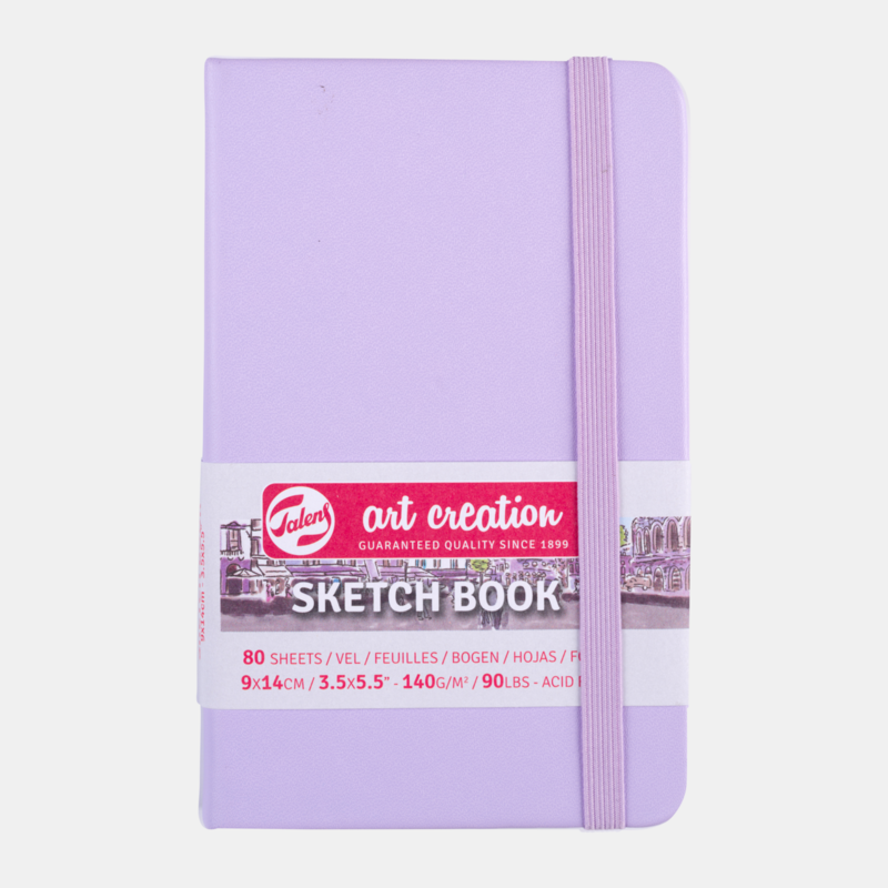 TALENSARTCREATION Cahier de Croquis Violet pastel 9 x 14 cm 140 g 80 Feuilles