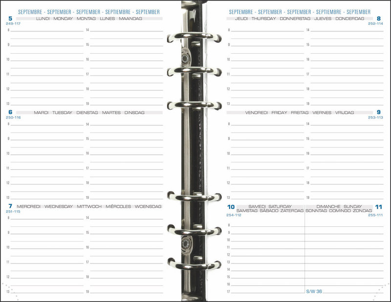 Exacompta - Recharge pour organiseur Exatime 17 - Semainier