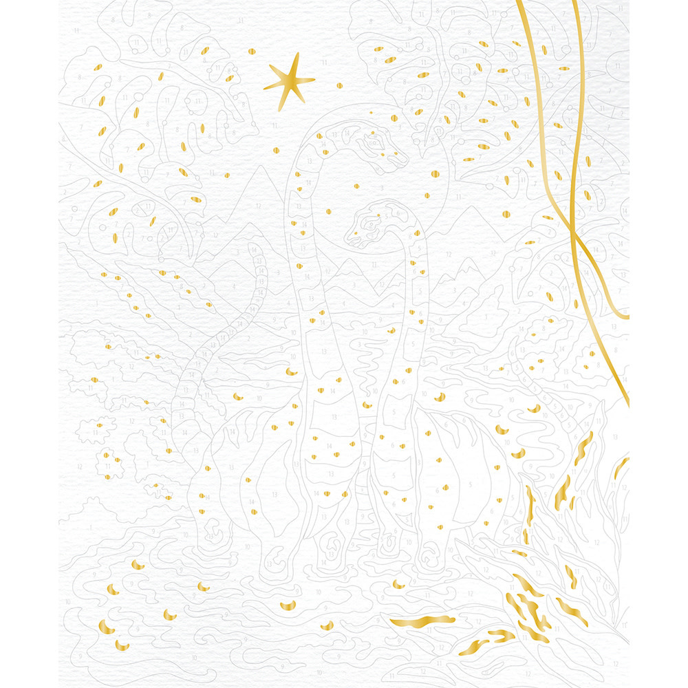 JANOD Peinture Au Numéro Aquarelle Dinosaures