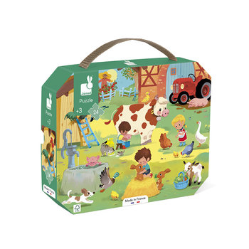 JANOD Puzzle Une Journée A La Ferme - 24 Pcs