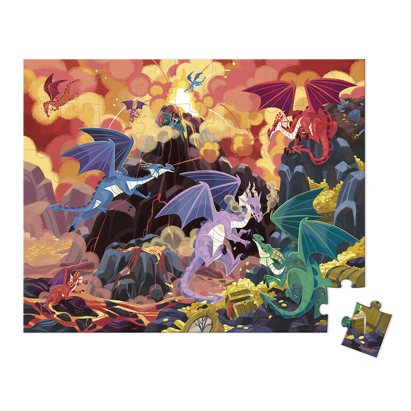 JANOD Puzzle Land Of Dragons - 54 Pcs